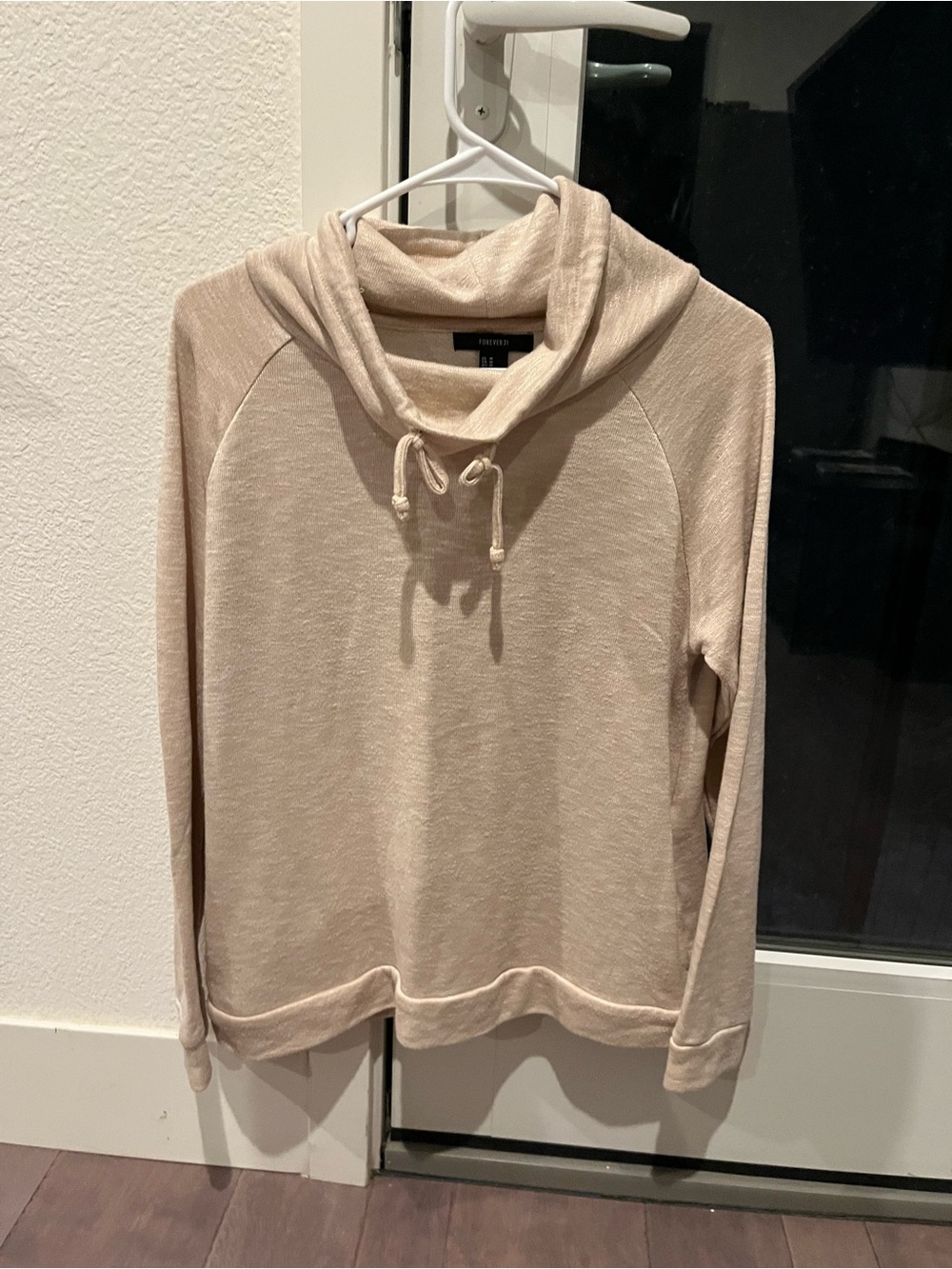 Forever 21 Light Beige Cowl Neck Pullover